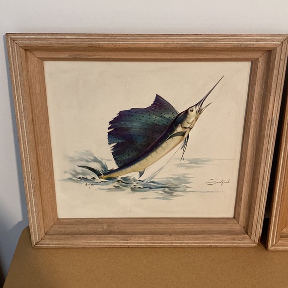 VTG 2 Sweney 70s 3D Prints. Framed Art. 18”x16.5”. Molded Plastic Print. - Picture 2 of 16